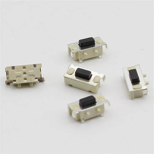Interruptor de botón pulsador táctil momentáneo con clic mecánico claro de montaje SMD 3x6 mm