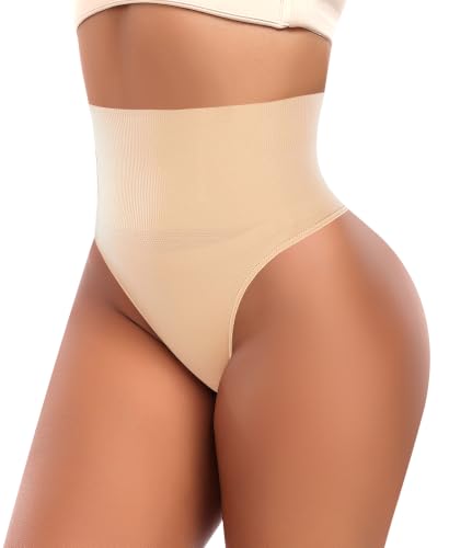 Image of Werena Tummy Control Thong Shapewear for Women Seamless Shaping Novelty Thong Panties Body Shaper Underwear
