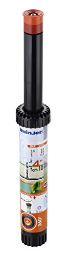 Claber 87317 IRRIGATORE Scomparsa Pop-UP 360 4'' 90043, Nero/Arancione