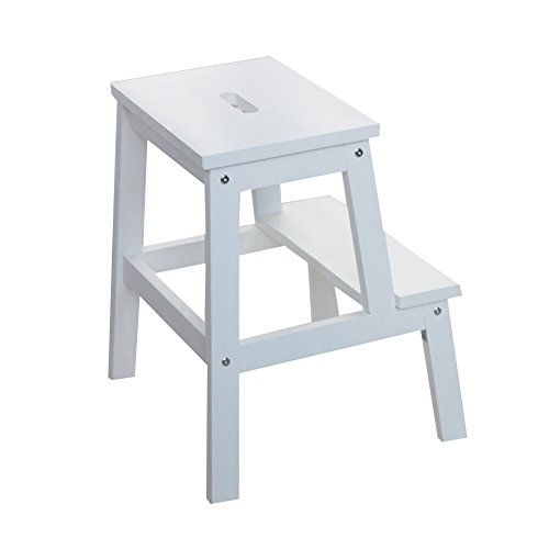 Taburete escalera de madera maciza multifunción DASHADAO estilo nórdico de 10 colores para hogar 2
