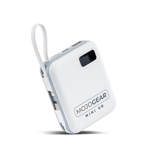 Batería externa compacta para solucionar la falta de energía en smartphone y tablet blanco