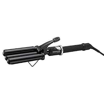 BabylissPRO Porcelain Ceramic Triple Barrel Waver, Black