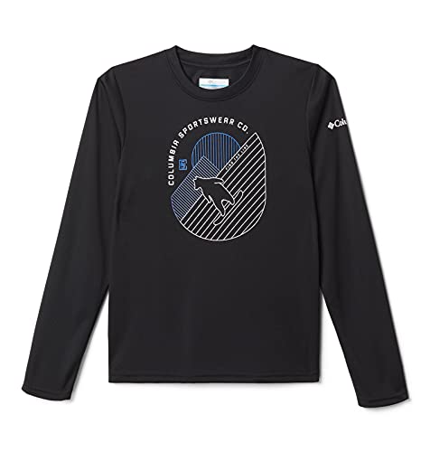 Columbia Camiseta estampada de manga comprida para meninos Grizzly Peak, Black Bearly Boarder, PP