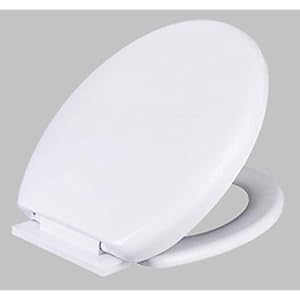 Toilet Seat, Slow Soft Close Toilet Seats White, Top Fixing, Stay Tight Toilet Lid Oval Shape, Heavy Duty Urea…