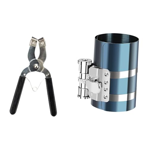 Mqetly Piston Compressor Outil Ensemble Installation Retrait Pince Acier Fonction Pratique Montage Démontage Convient Aux Moteurs Autos Profession, 4 Pouces