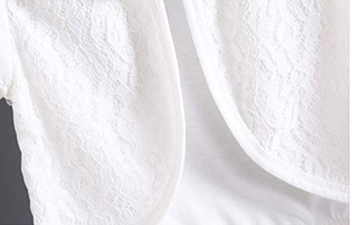 Little Girls' Short Sleeve Lace Bolero Cardigan Shrug Dress Cover up 2-10 Years (White 2, 3-4T)4