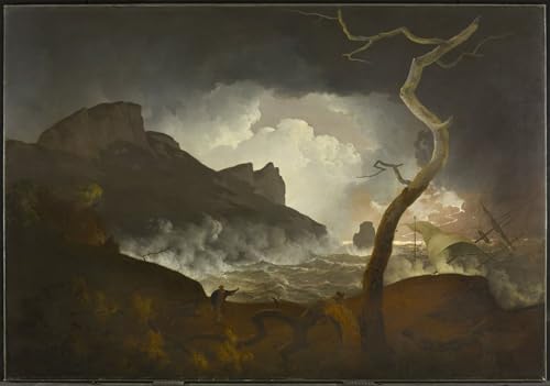 Impression sur toile Antigone dans la tempête Wright of Derby Peinture moderne 60x90