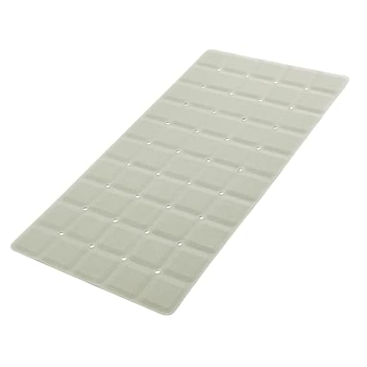 Webos Foldable Silicone Bathtub Mat: Jumbo Size Heavy Duty Safety Bath Mat for Tub Without Suction Cups Non Slip Bath & Shower Mat for Textured, Reglazed, Refinished Tub (Beige, 35.8 x 17.7)