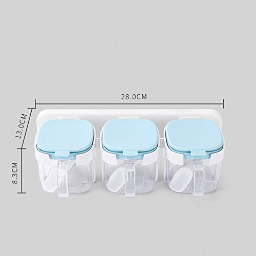 XYNSNDB GaRcan Caja de condimentos montada en la Pared, Tarro de condimentos para Sal de Cocina, Caja de Especias para el hogar, contenedor de Almacenamiento, tarros de condimentos para Especias,