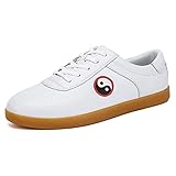 XTZLTY Tai Chi-Trainer, Wu SHU Kung Fu Schuhe Atemabladekwondo Schuhe rutschfeste chinesische traditionelle Peking-Trainer für tägliches Training,Weiß,36 EU