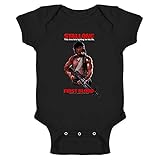 Pop Threads Rambo First Blood Infant Bodysuit Soft Cotton 80s Movie Apparel Black 6M