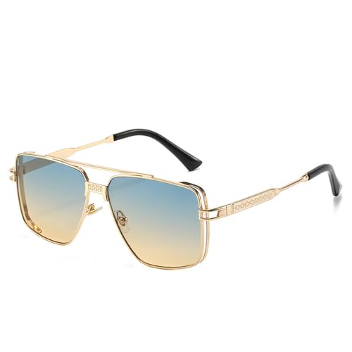 Lunettes de soleil sans monture pour femme avec verres dégradés style rétro et classique