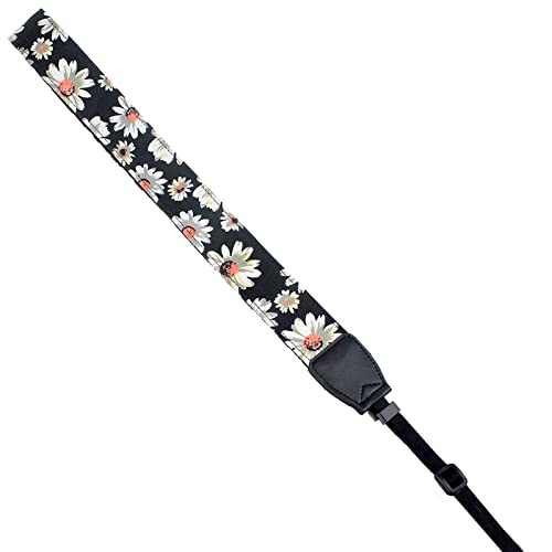 Elvam Universal Men And Women Camera Strap Belt Compatibla With All Dslr Camera And Slr Camera - Black Flower #TOP3