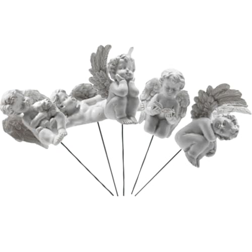 Mini Statue Bébé Ange Blanche POPETPOP : Idée Cadeau pour Passionnés de Jardin - 2