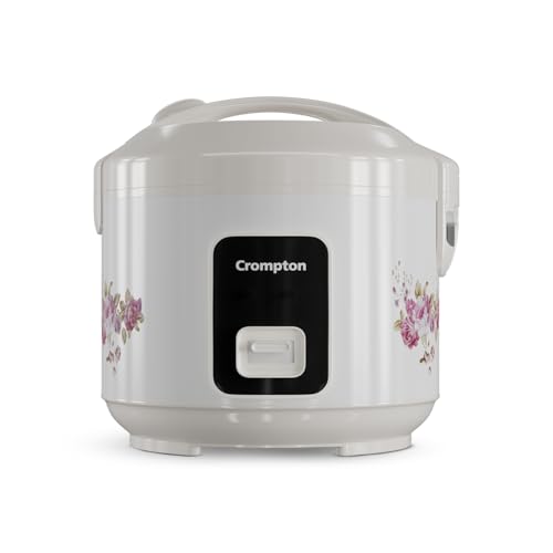 Image of Crompton 1.8L Electric Rice Cooker, 700W Heating Element - Cooks 1 KG rice,24-Hour Keep Warm, 4-Level Safety - 5 Year Warranty on Heating Element|2 Year Warranty on Product