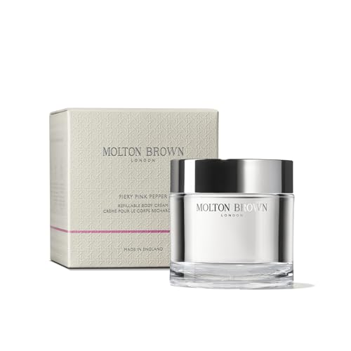 Crème corporelle rechargeable Molton Brown Fiery Pink Pepper : le luxe d'une peau parfumée