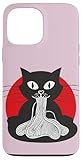 custodia per iphone 13 pro max carino divertente gatto mangiare ramen retro giapponese tagliatelle kawaii
