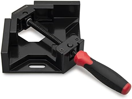 OUTSTANDER Corner Clamps, 2PCS Single Handle 90 Degree Right Angle Clamp with 2PCS Spring Clamps, Aluminum Alloy Body, Swing Jaw, Vise Bench Tool, Ideal Equipment for Carpenter Woodworking Welding DIY