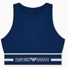 EMPORIO ARMANI Damen Everyday Cotton Crop Top Blau XL
