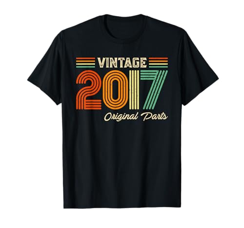 Vintage 2017 Original Parts Birthday 2017 Men Women Vintage Camiseta