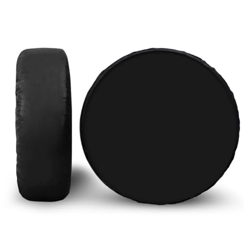 Image of Custom Spare Tire Cover with Picture, Customize Wheel Cover with Logo Personalized Waterproof Dust-Proof Polyester Tire Protectors for Trailer RV SUV All Vehicle, PureBlack