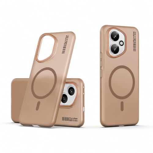 DL3 Mobilak Case Back Cover for Honor 400 5G Case, Sleek Frosted Translucent Back Only Compatible with Wireless Magnetic Accessories | Anti-Scratch Shockproof Phone Case (Brown)