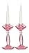 Dollhouse Miniature Candlesticks, Pair w/2 candles, Pink #CB66P