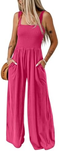 Dokotoo Women's Casual Loose Overalls Jumpsuits One Piece Sleevel...