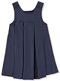 Cookie's Girls' Button-Shoulder Pleated Jumper - Navy, 16
