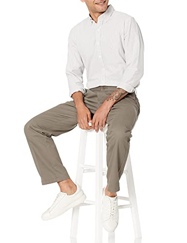 Amazon Essentials Men's Classic-Fit Wrinkle-Resistant Flat-Front Chino Pant (Available In Big & Tall), Taupe, 36W X 32L #TOP3