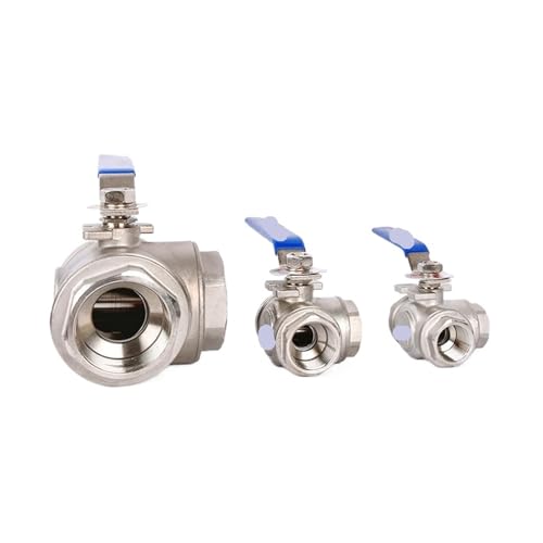 Vanne à bille à trois voies type L pour filetage interne inox 1/4 - 5