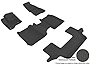 3D MAXpider Custom Fit Kagu Floor Mat (Black) for 2009-2019 Ford Flex - 1ST Row 2ND Row 3RD Row