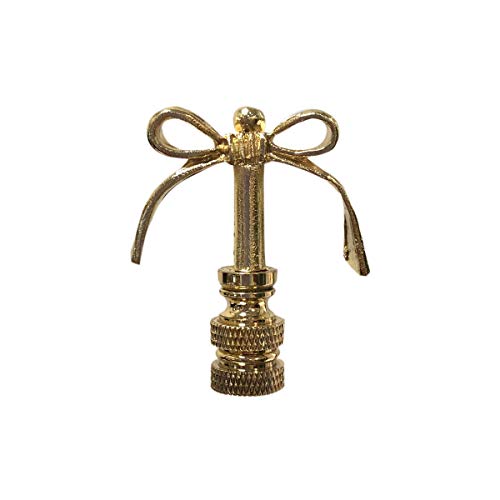 Royal Designs, Inc. Bow Tie Design Finial for Lamp Shade, F-5065PB-1, Polished Brass by Royal Designs, Inc. - Used condition - US$13.57