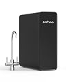 Ecoviva Under Sink Reverse Osmosis Water Filter, 8 Stage Tankless Reverse Osmosis System Reduce PFAS, RO & Filtered Water Options, 600GPD 2.5:1 Pure to Drain RO System, Filter Life Monitor Black