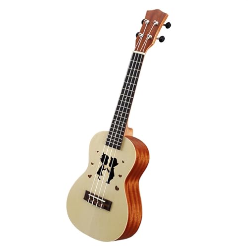 ウクレレ楽器 24 インチ木製ウクレレ無垢材ボディ 4 弦ウクレレ小型ギター弦楽器