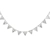 Pinkblume double sided sequin fabric triangle pennant banner flag bunting garland for silver theme nursery classroom home bedroom wall holiday christmas decor  urban country home decor