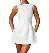 BNGD Women's Backless Vest Basic Dress Sexy Slim Short Dress Sleeveless Open Back Mini Dresses