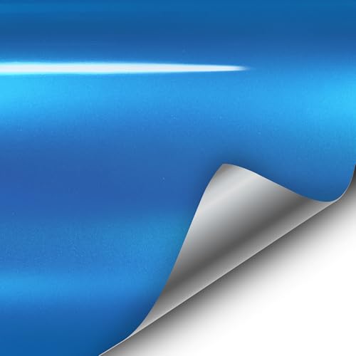 VVIVID XPO Gloss Aqua Blue Liquid Metal Vinyl Car Wrap Film DIY Easy to Install No-Mess (1ft x 5ft)