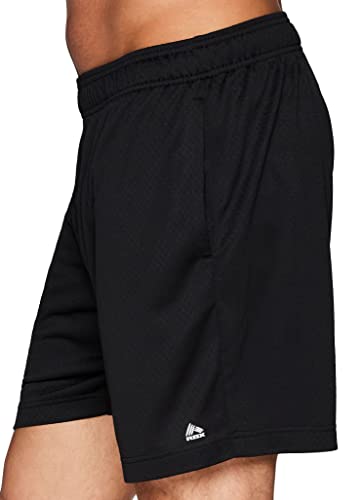 Rbx Men's 7" X-Dri Workout Shorts Mesh Basketball Shorts With Pockets Breathable Gym Shorts Quick Drying Running Shorts With Pockets Moisture Wicking Training Shorts Dobby Mesh Black M #TOP3