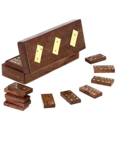 Juego de Dominó de Madera Hecho a Mano Double Six Profesional