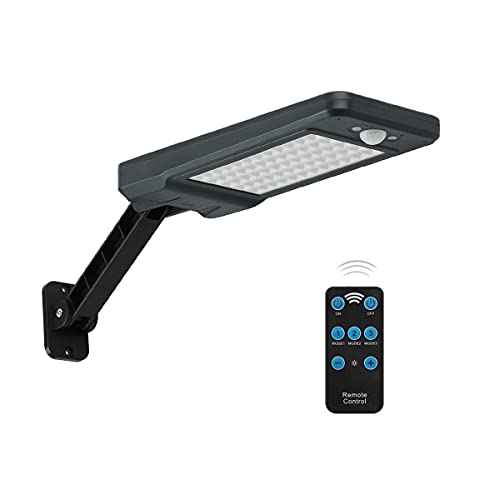 Luces solares al aire libre,Super brillante 900Lumen,60LED farolas solares exterior potente de 4400mAh,Ángulo ajustable luz de inundación de seguridad con sensor de movimiento para patio (1PACK)