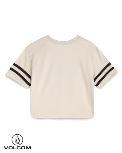 Image of Volcom Girls Shirts - Casual Crewneck Short Sleeve Graphic Tee Trendy Tops - Breathable Girls Summer Clothes