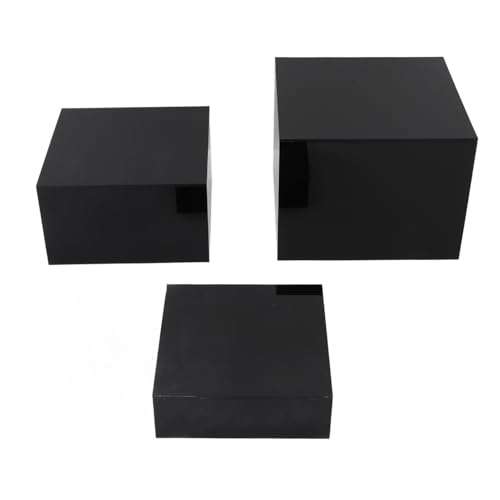 Acrylic Cubic Risers, Acrylic Display Stand for Dessert Table, Buffet Tables Food Showcase Acrylic Cube Stand Risers Plastic Square Containers for Collectibles Wedding Party