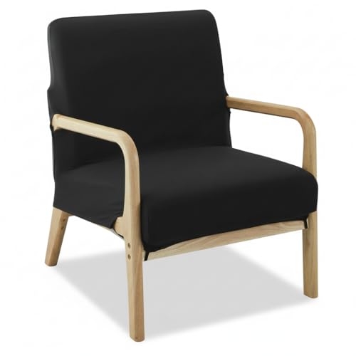 Deisy Dee Printed Mid-Century Modern Chair Cover, Stretch Reading Armchair Covers, Upholstered...