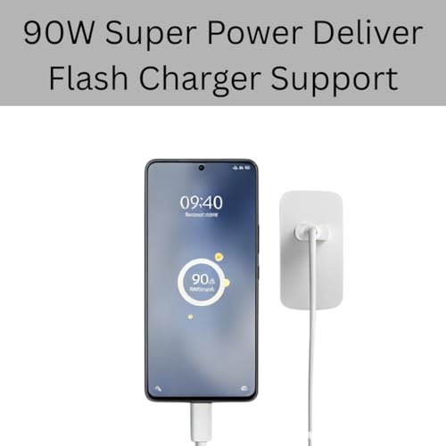 Image of Original 90W Flash Fast Charging Adapter and Cable Compatible for vivo Series | iqoo Series (White)