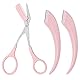 3 Stücke Augenbrauenschere, Augenbrauen Shaping Tool Set, Augenbrauen Schere mit Mini Kamm Augenbrauen Hilfskamm, Eyebrow Shaper Haarentferner Schneiden Schere Beauty Tool für Männer Frauen