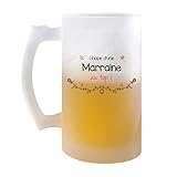🎁 Idéal pour savourer une bière fraiche et profiter de l'apéro. Cette chope en verre givré RECTO / VERSO est l'Idée Parfaite pour faire plaisir ! Collègue de travail, ami ou famille, tous seront comblés avec ce verre à bière ! Cadeau durable qui accompagnera longtemps avec le sourire la personne que vous gâter. Profitez d'un design imprimé en quadrichromie par sublimation de qualité AAA qui résiste au lave-vaisselle.