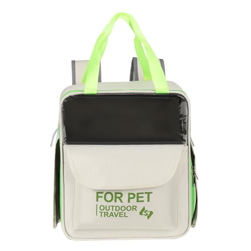 Sac à dos pour chat stressé ventilé et sécurisé beige