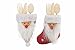 Villa d'Este Home Tivoli Xmas Santa Claus Lot de 6 porte-couverts en feutre, blanc + rouge, dimensions : L. 13 x P. 1 x H. 15 cm