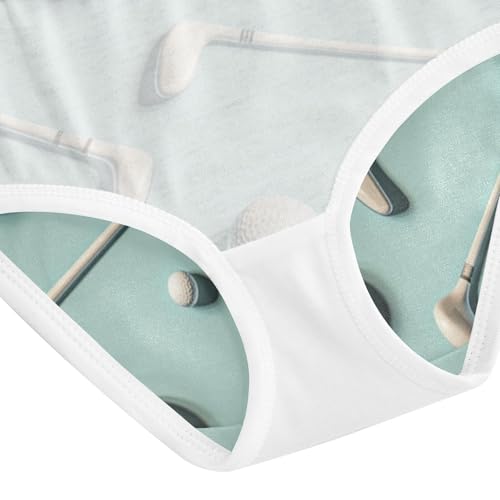 ZZKKO Golf Balls Clubs Girls Underwear Toddler Panties for Girls Comfort Brief Size 2T-8Y4